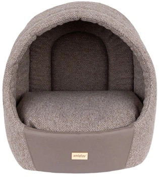 Будка для собак та котів Amiplay Milano RM 40 x 40 x 42 см Бежева (5907563311053)