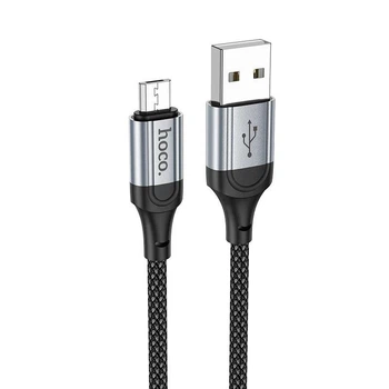 Кабель USB Hoco X102, USB to MicroUSB, 2.4А, 1m, черный