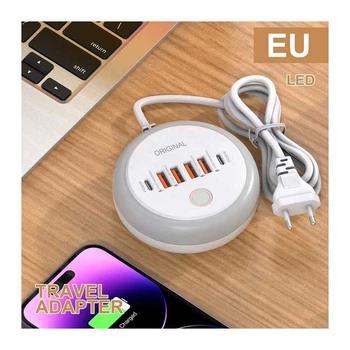 Сетевое зарядное устройство PD 50W 4-USB 2-Type-C белый