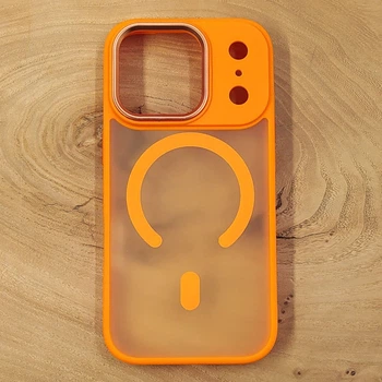 Чехол HOCO Smoke case Matte with MagSafe iPhone 17 Pro Max Orange