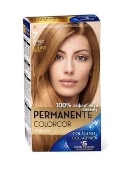 Краска для волос Deliplus Permanente Colorcor с коллагеном и 5 маслами тон № 7 Средний русый натуральный Rubio Medio