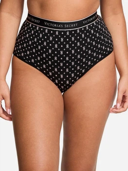 Трусики слипы женские хлопковые Victoria's Secret 27184895 M Черные (715632489724)