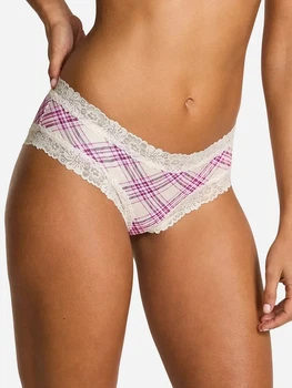 Трусики бразилиана женские хлопковые Victoria's Secret 27171836 M Белый/Фиолетовый (228993181665)