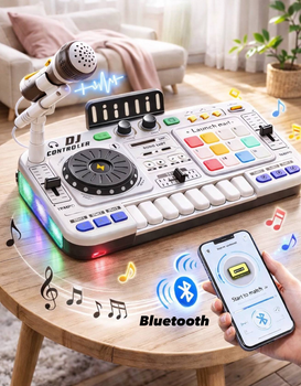 Музична установка 8 D 8 B з Bluetooth, піаніно, музикою, вбудований акумулятор 3.7 V, USB кабель