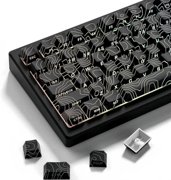 Кейкапи для механічної клавіатури Black countur, Cherry Profile