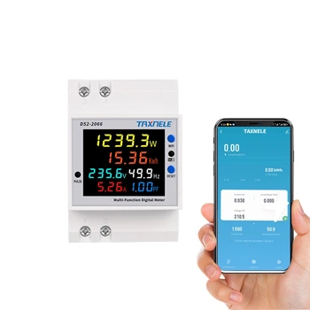 Умный WiFi цифровой измеритель напряжения TAXNELE D52-2066 AC 40-300V 100A счетчик электроэнергии