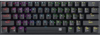 Klawiatura przewodowa Defender CAIRON GK-081 RGB USB Outemu Red Black (4745090827521)