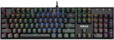 Klawiatura przewodowa Defender MIRAX GK-352 RGB USB Outemu Blue Black (4745090827538)
