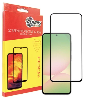 Захисне скло DENGOS Full Glue для Samsung Galaxy A56 (black)