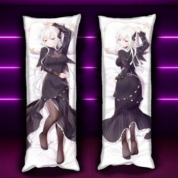 Дакимакура 180х60 см Ехидна Echidna ReZero. Жизнь с нуля в альтернативном мире Подушка с наволочкой (0165523)