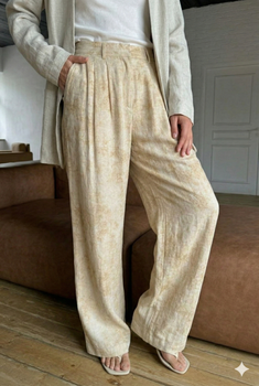 Штани zw collection із защіпами Zara 5235/240 M Бежеві (05235240712М)