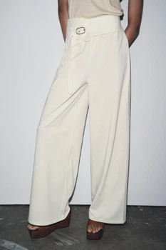 Штани з паском Zara 4174/722 XL Молочні (04174722712XL)