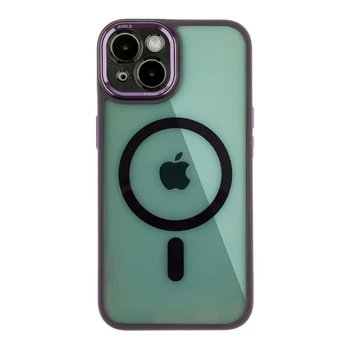Чохол Creative TPU PC Metal Calais з MagSafe для Apple iPhone 15 Deep Purple