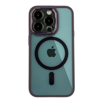 Чохол Creative TPU PC Metal Calais з MagSafe для Apple iPhone 14 Pro Max Deep Purple
