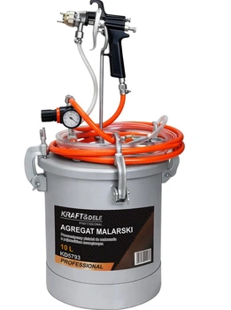 Пневматический краскопульт Kraft&Dele KD5793 10 л генератор краски распылитель для стен и потолка