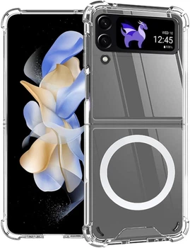 Чехол накладка для Samsung F741 Galaxy Flip 6, Clear Case , MagSafe, Прозрачный