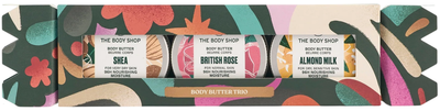 Zestaw do pielęgnacji ciała The Body Shop Trio Olejek do ciała Shea 50 ml + Krem do ciała Almond Milk 50 ml + Krem do ciała British Rose 50 ml (5028197450960)