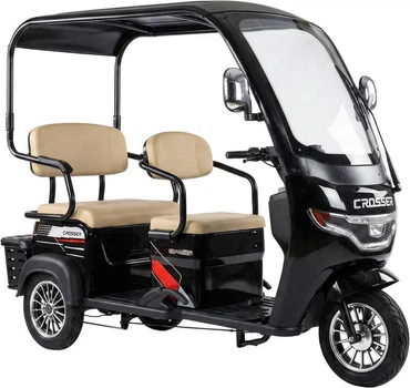 Электроскутер Трехколесный Crosser TR7 VAGON (1000W, 72V,24Ah) Черный