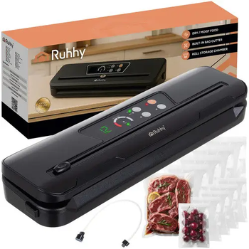 Вакууматор Ruhhy 24755 (80 кПа, 110 Вт, с ножом, пакеты в комплекте)