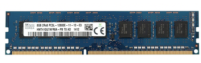 Оперативна пам'ять SK Hynix 8Gb DDR3-1600 PC3L-12800E (HMT41GU7AFR8A-PB) UDIMM ECC Unbuffered - Б/В