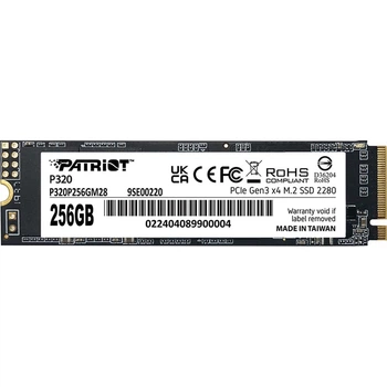 Накопитель SSD Patriot P320 256Gb NVMe M.2 Gen3x4 (P320P256GM28)