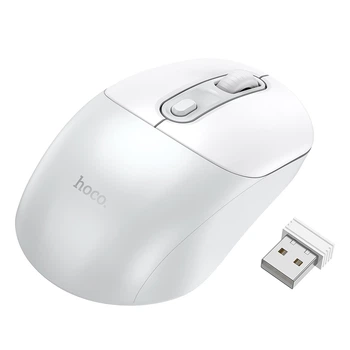 Беспроводная компьютерная мышь Hoco GM28 2.4G, белая