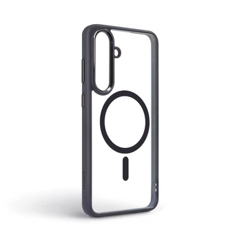 Чохол Samsung Galaxy S25 FE 5G, Unit MagSafe, Чорний, прозорий, магсейф, протиударний, магнітний, панель-накладка з підтримкою MagSafe, з підтримкою бездротової зарядки, TPU+PC, захист всього корпусу, ударостійкий, ArmorStandart (ARM89156)