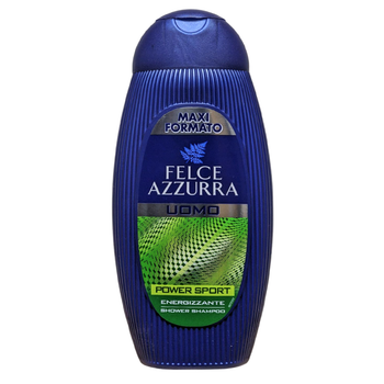 Гель для душу 2в1 для тіла та волосся FELCE AZZURRA doccia men power sport 400 мл.