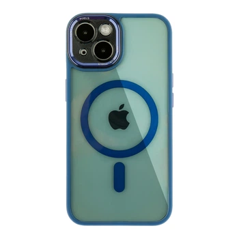 Чохол Creative TPU PC Metal Calais з MagSafe для Apple iPhone 14 Dark Blue