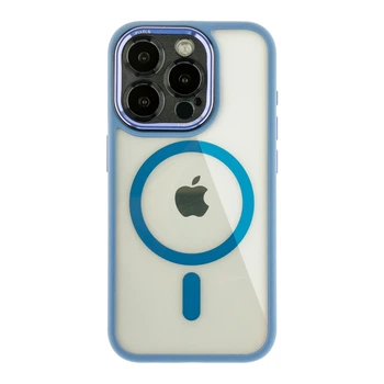 Чохол Creative TPU PC Metal Calais із MagSafe для Apple iPhone 15 Pro Light Blue
