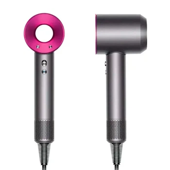 Leafless Super Hair Dryer 1600W Fuchsia/Nickel — Мощный безлопастной фен-стайлер с насадкой