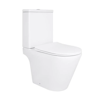 Унитаз напольный Qtap Dove Rimless безободочный с сиденьем Soft-close WHITE QT06228380BW