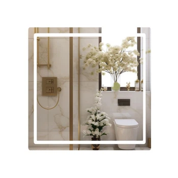 Зеркало Qtap Mideya 800x800 с LED-подсветкой Touch, с антизапотеванием, дымом QT2078NCF8080W