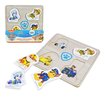 Деревянные пазлы KidsHits Paw Patrol. 4 элемента. Цвет разноцветный. Размер 14,8*14,8*0,6 см. Арт KH20/051
