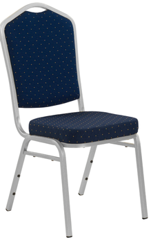 Стілець для кухні та вітальні Halmar V-CH-K/66S-KR-NIEBIESKI Синій Срібна рама (5905248121287)