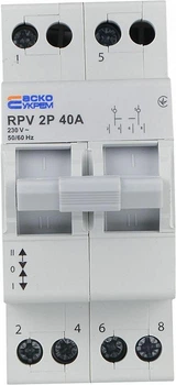 Ручний перемикач введення (І-0-ІІ) RPV 2P 40A АСКО