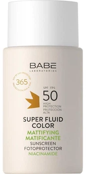 Сонцезахисний матуючий супер флюїд BABE Laboratorios Sun Protection ВВ з тонуючим ефектом SPF 50 50 мл