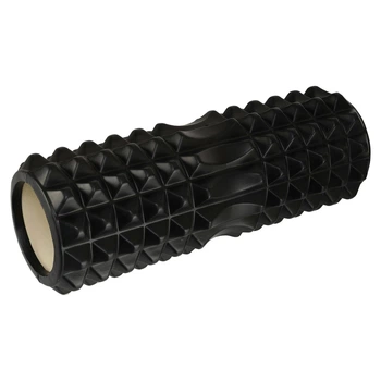 Роллер массажный для рук и ног мфр ролик Zelart Spine Roller 5847 размер 33см Black