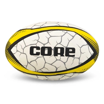 Мяч для регби кожаный размер №5 Core 5291-5 для взрослых игроков White-Yellow