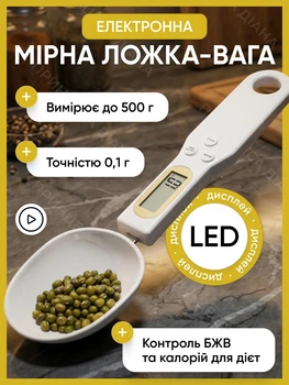 Мірна ложка ваги електронні кухонні високоточні з цифровим LCD-дисплей мірні ложки для вимірювання інгредієнтів