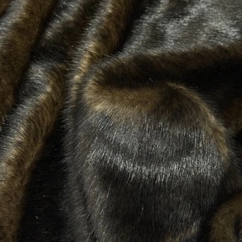 Мех искусственный Норка коричневая, (кит), пог. м.