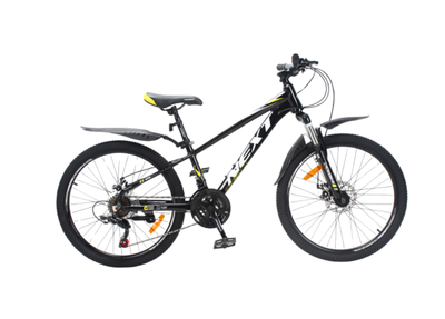 Велосипед CrossBike 24 Next 2025 Рама 11 black-yellow
