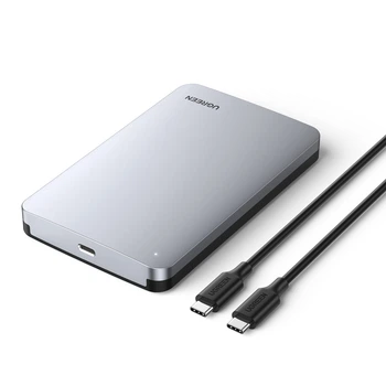 Карман для HDD/SSD Ugreen CM300 2.5" SATA USB 3.1 Gen 2 Type-C 6 Гбит/с Алюминий Серебристый (70499)