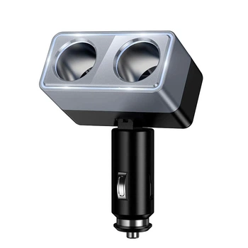 Автомобільний зарядний пристрій розгалужувач HOCO Z65 Smart dual cigarette lighter car charger 240W Black