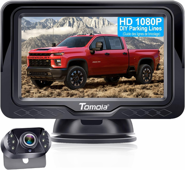 Камера заднього виду Tomoia T1 4,3 дюйма Plug-Play HD 1080P нічне бачення водонепроникна для авто/внедорожника/груз (T1-K001-X3)