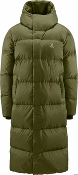 Пуховик Haglofs Long Down Parka Women Оливково зелений
