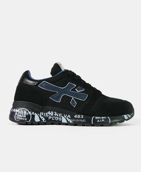 Мужские кроссовки повседневные Premiata Mick Black Blue 40 (25,5 см) Черный
