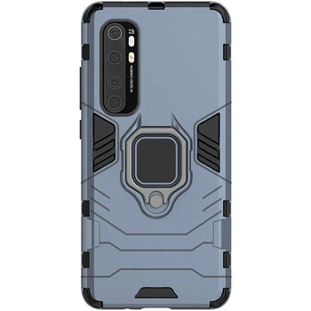 Протиударний чохол Transformer з кільцем на Xiaomi Mi Note 10 Lite (Сірий / Metal slate) Epik (119576)