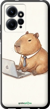 Чехол на Xiaomi Redmi Note 12 4G Funny Capybara CEO Working "6777b-3021-70447"