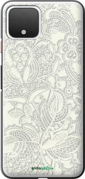 Чехол на Google Pixel 4 Белое кружево "4383u-1755-70447"